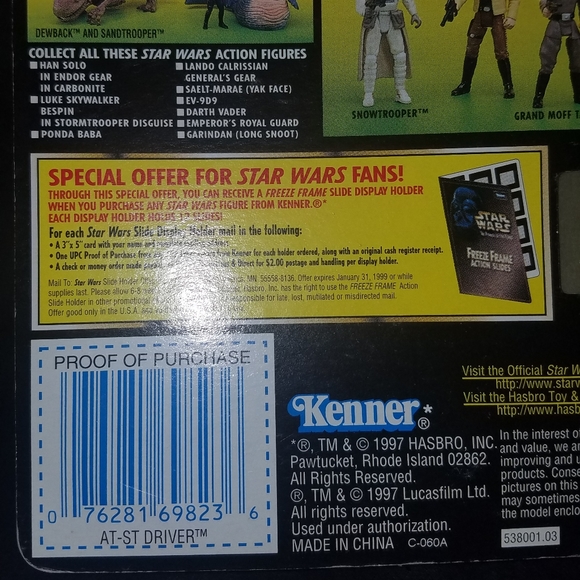 🛸STAR WARS Rare!!! Vintage 1997 AT-ST Driver - Picture 4 of 4